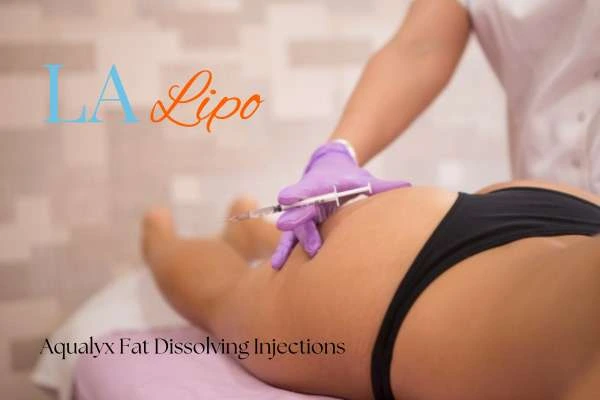 Woman having fat dissolving injections Shirley on thighs