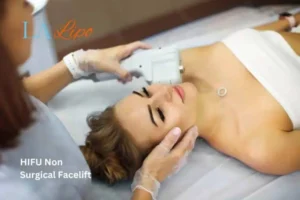 Woman having Hi-Fu to reduce wrinkles Shirley.