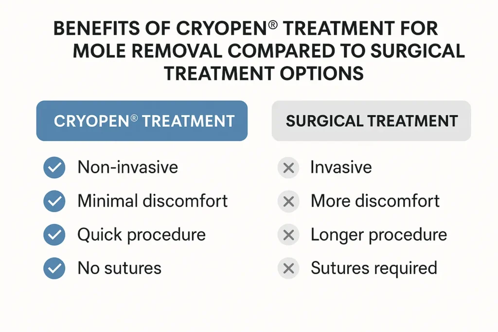 Benefits of facial mole removal Shirley - call our team today to book a consultation